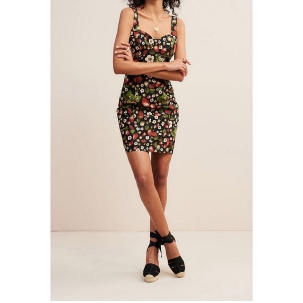 Rouje Paris Floral and Strawberry Print Angie Dress
